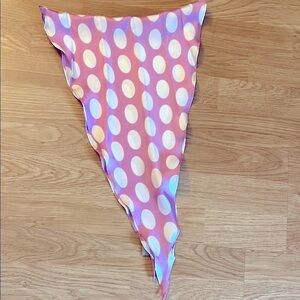 Echo Pink and White Polka Dot Scarf